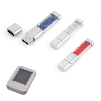 8 GB Metal Krİstal TaŞlI USB Bellek